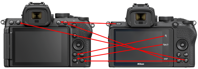 Z50II back button changes